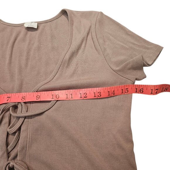 Aritzia Wilfred Tie Front Shirt Medium - Picture 5 of 6